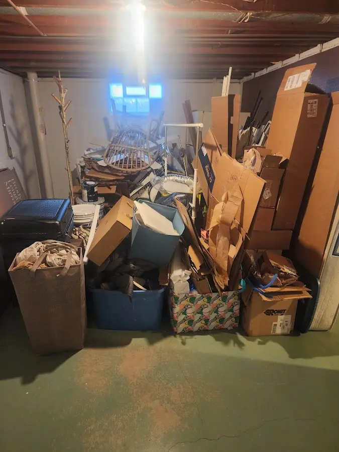 Roll-off dumpster container at job site for Concrete Dumpster Rental in Monticello